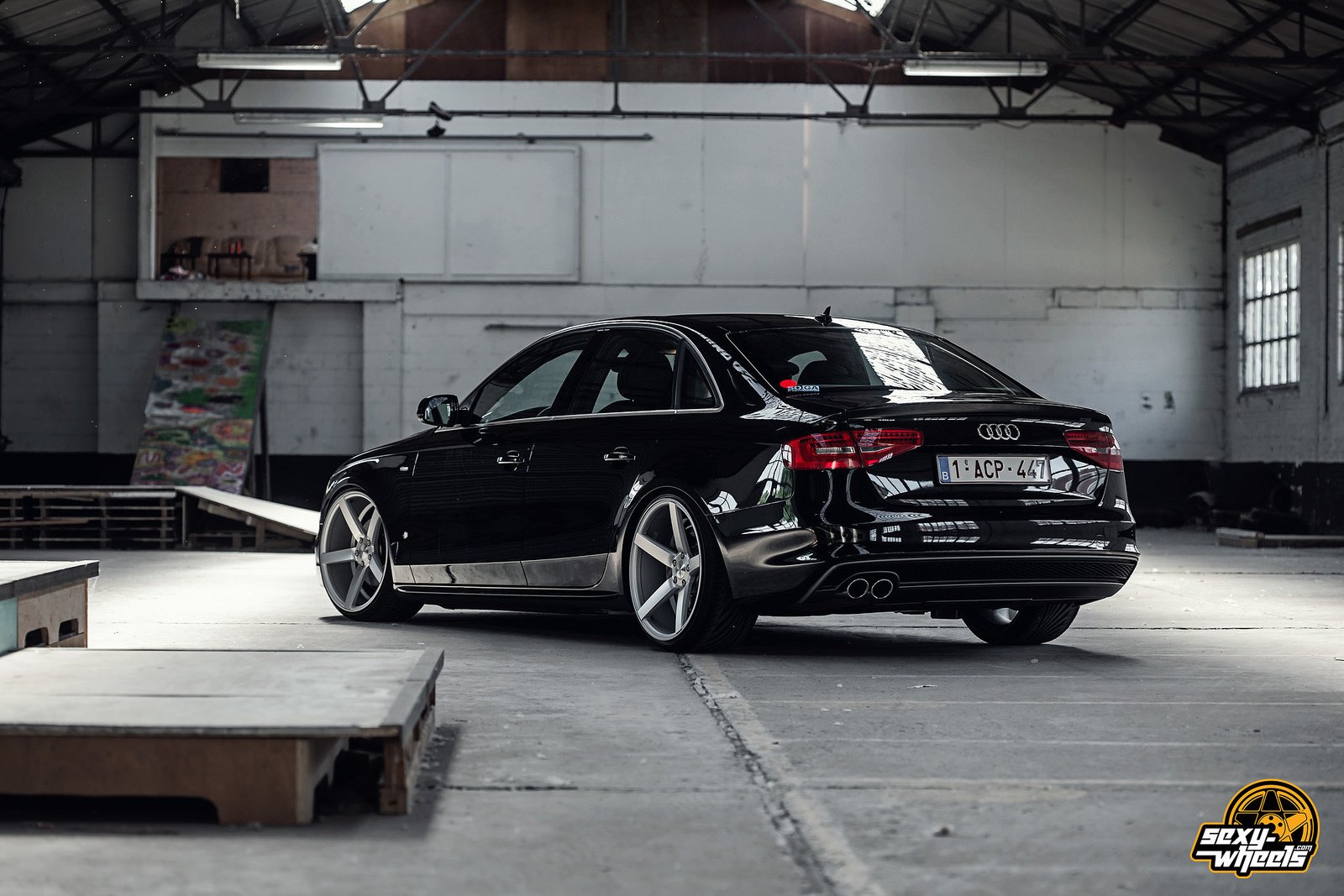 cars, Vossen, Tuning, Wheels, Audi a4, Sedan, Black Wallpaper