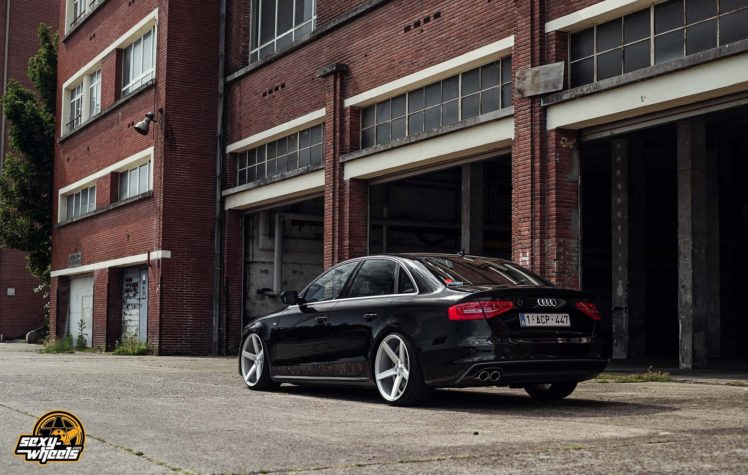 cars, Vossen, Tuning, Wheels, Audi a4, Sedan, Black HD Wallpaper Desktop Background