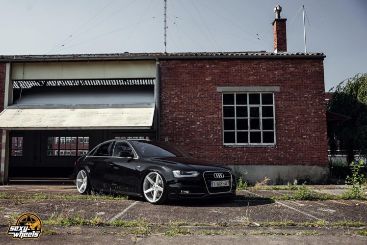 cars, Vossen, Tuning, Wheels, Audi a4, Sedan, Black HD Wallpaper Desktop Background