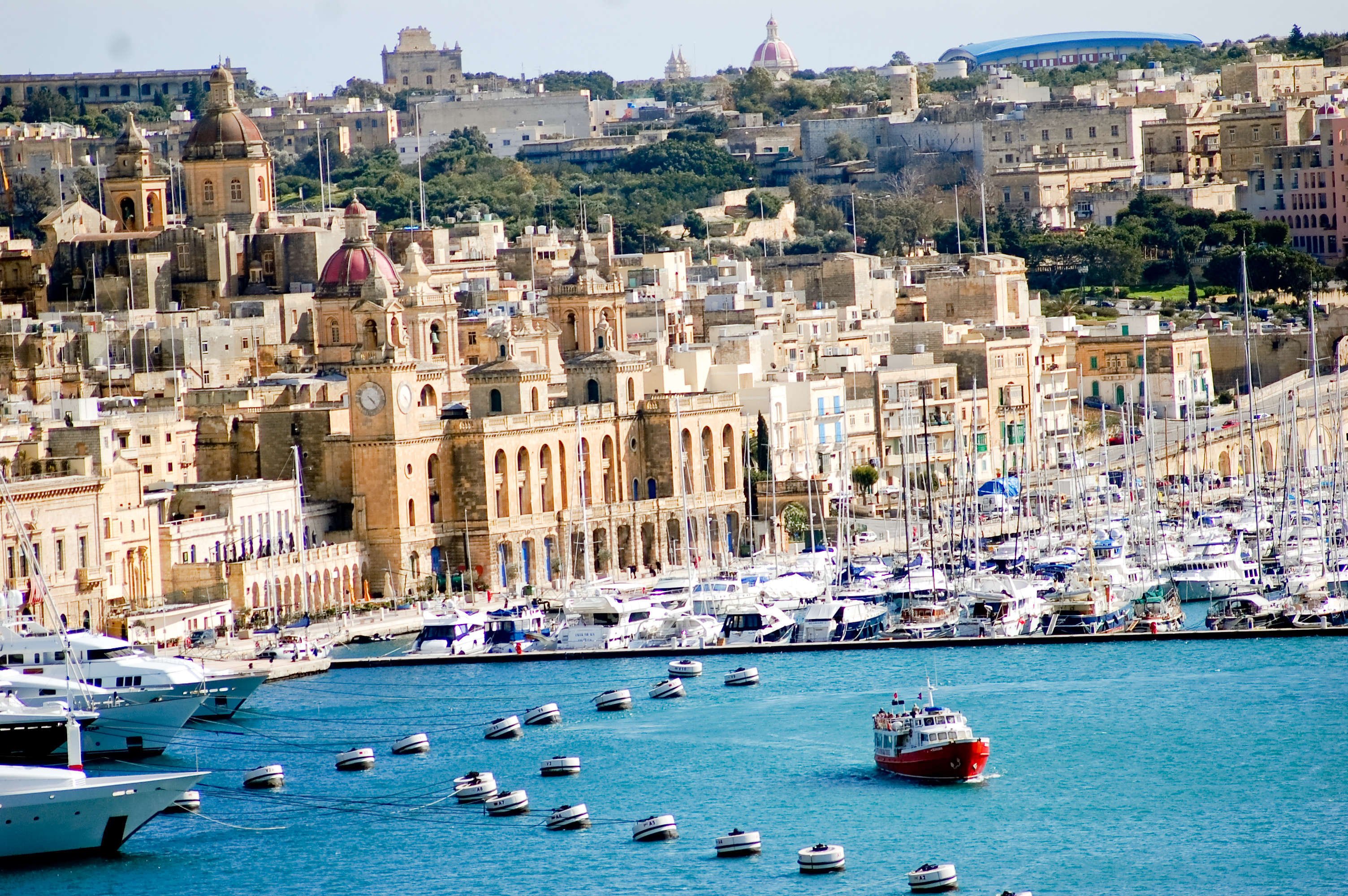 sliema, Malta, Europa, Puerto, Edificios Wallpaper