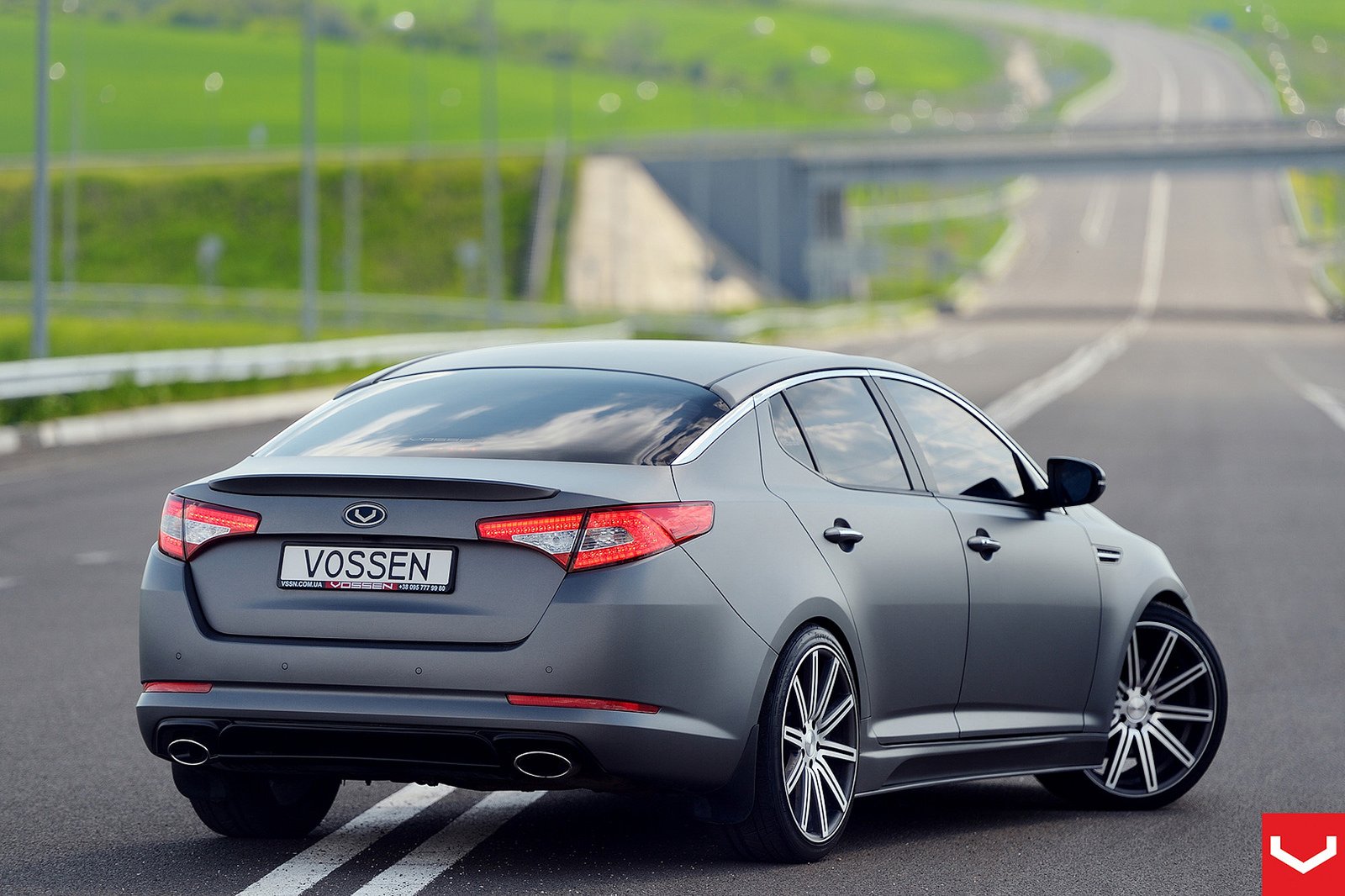 cars, Vossen, Tuning, Wheels, Kia, Optima, Black, Matt Wallpaper