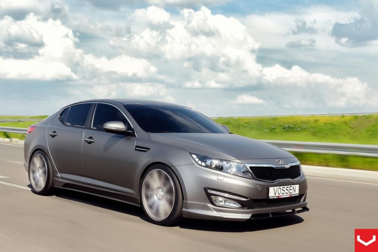 cars, Vossen, Tuning, Wheels, Kia, Optima, Black, Matt HD Wallpaper Desktop Background