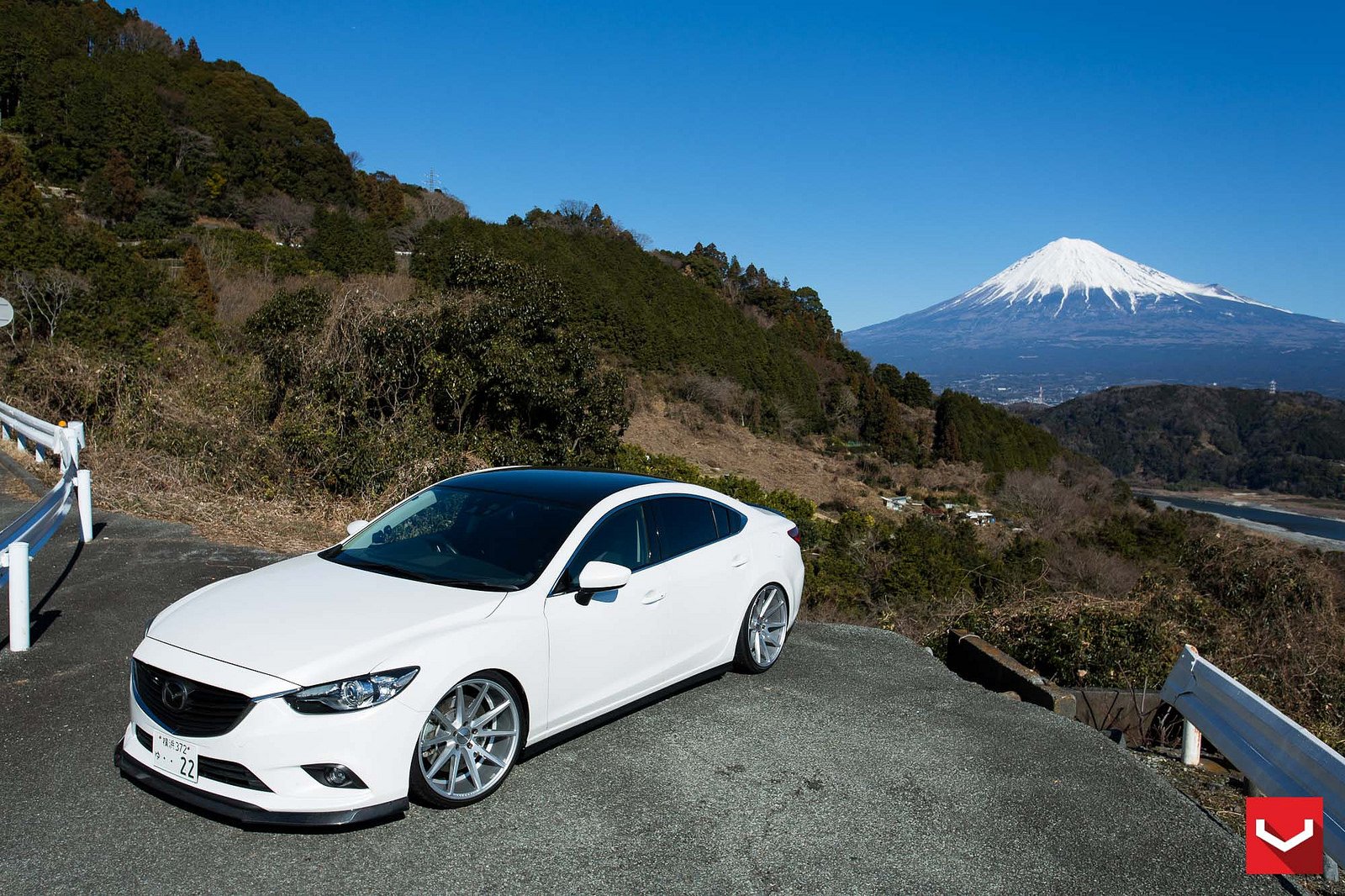 cars, Vossen, Tuning, Wheels, Mazda 6, White Wallpaper