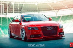audi a4, Red, Vossen, Wheels, Tuning, Coupe, Cars