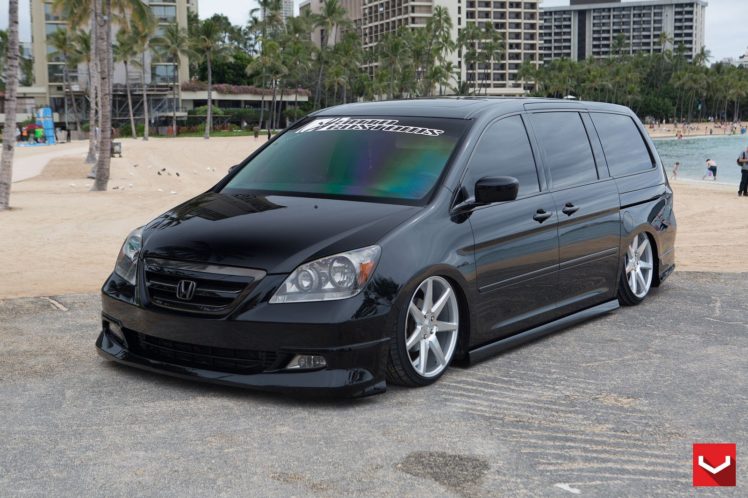 honda, Odyssey, Black, Vossen, Wheels, Tuning, Cars HD Wallpaper Desktop Background