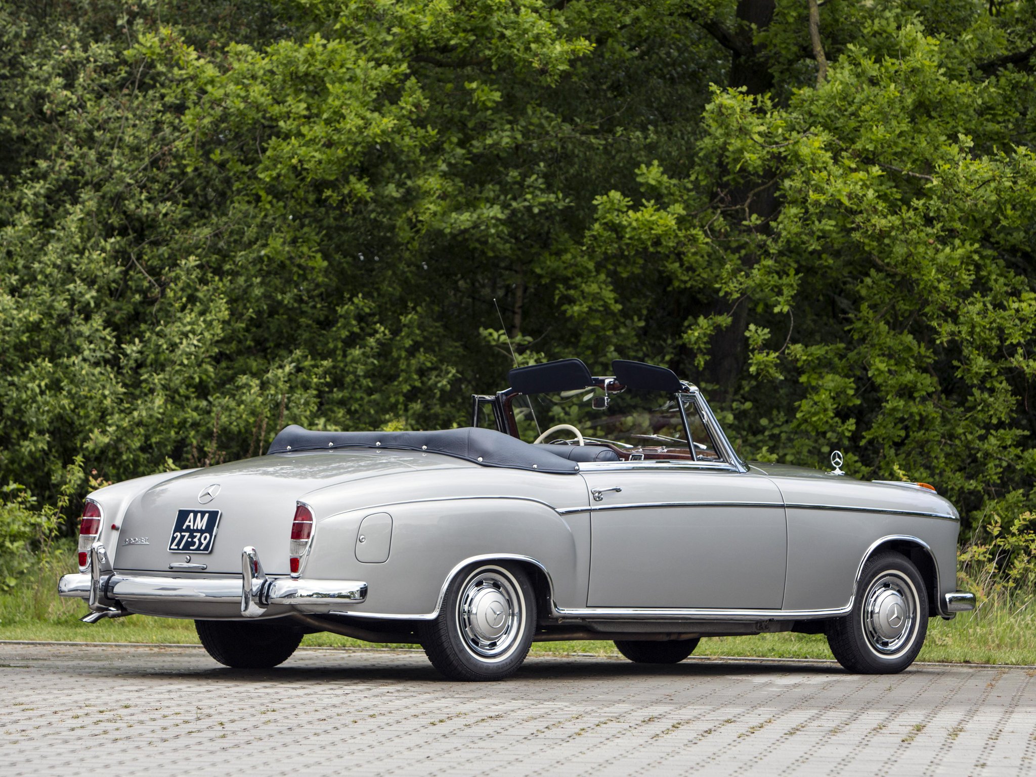 1958, Mercedes, 220 se, Cabriolet, Convertible, Classic, Cars Wallpaper