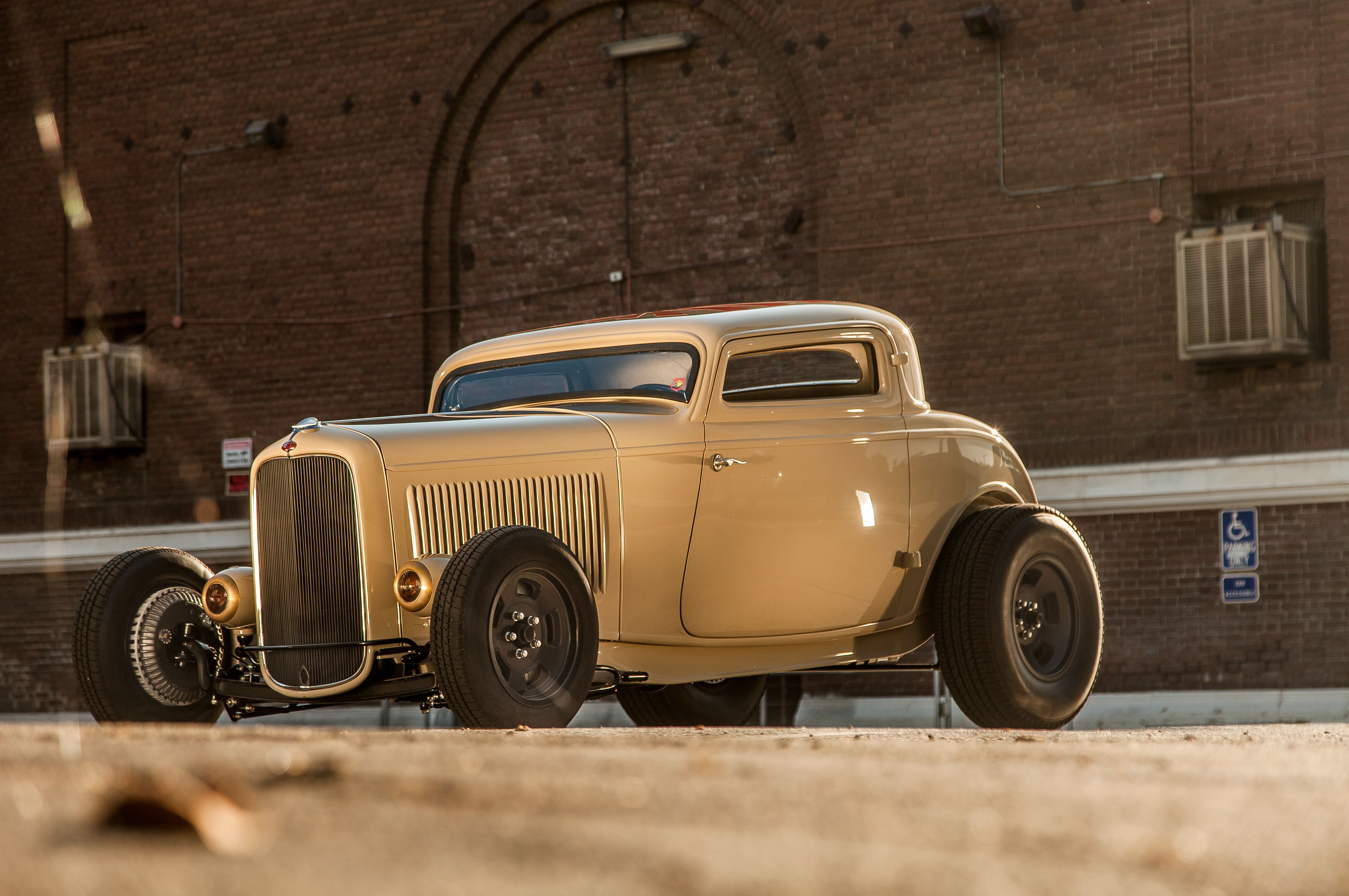 1932, Ford, Deuce, Coupe, Three, Window, Hot, Rod, Hotrod, Chopped, Top, Usa, 5616x3730 04 Wallpaper