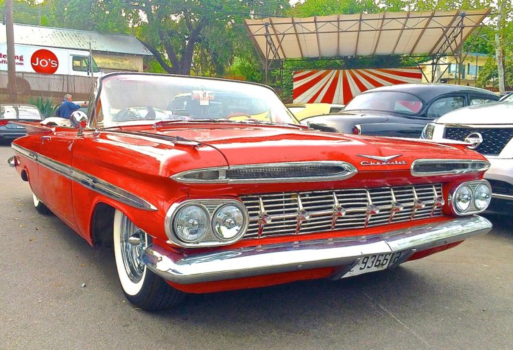 1959, Chevrolet, Impala, Convertible, Custom, Hot, Rod, Low, Kustom, Old, School, Red, Usa, 2048×1397 01 HD Wallpaper Desktop Background