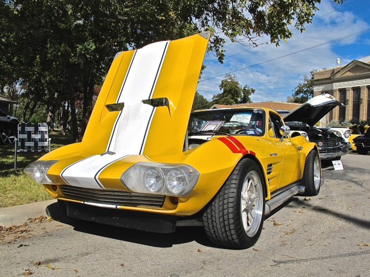 1964, Chevrolet, Chevy, Corvette, Grand, Sport, Custom, Raceing, Yellow, Usa, 3045×1896 02 HD Wallpaper Desktop Background