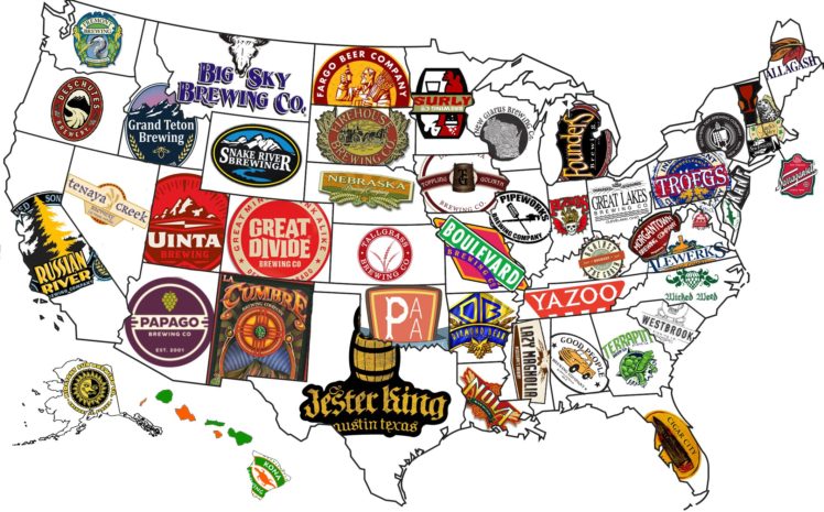 beer, Alcohol, Drink, Drinks, Map, America, Usa HD Wallpaper Desktop Background