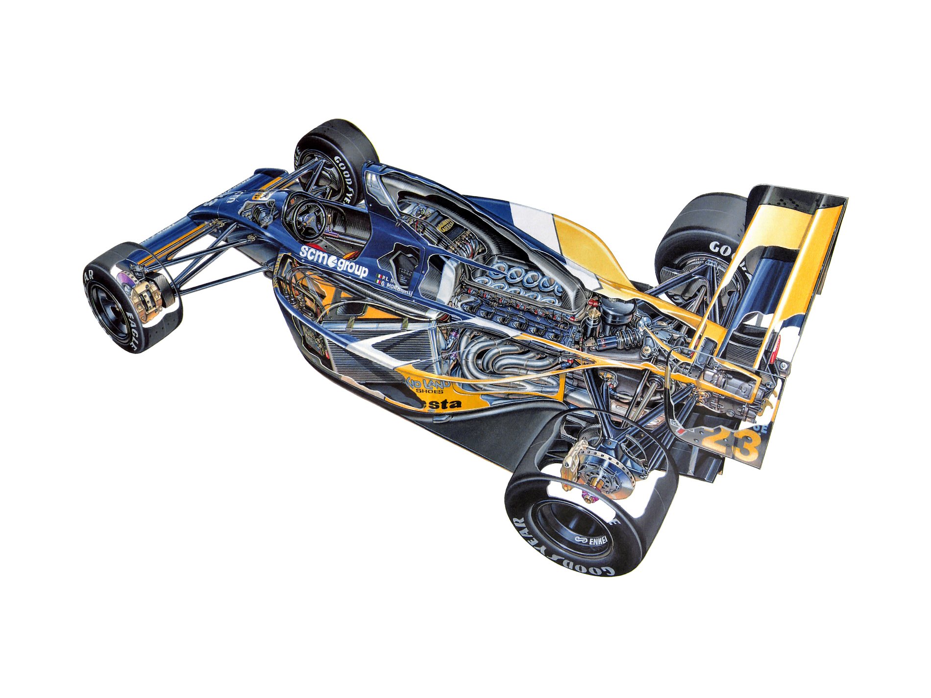 formula, One, Sportcars, Cutaway, Technical, Minardi, M191, 1991 Wallpaper