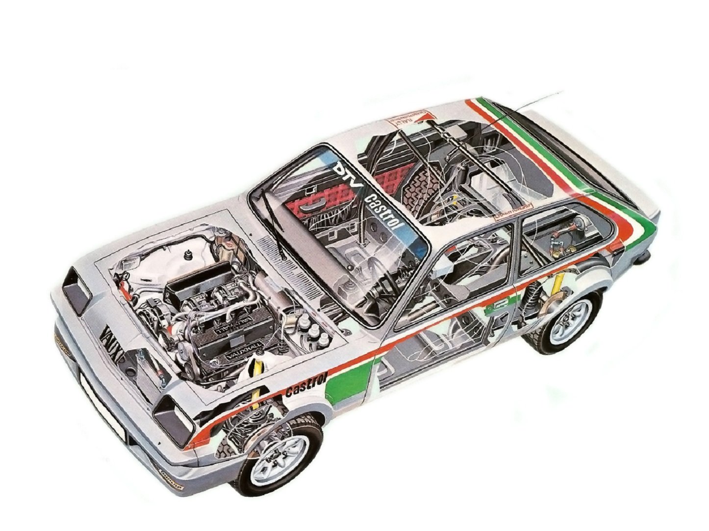 sportcars, Cutaway, Technical, Rally, Cars, Vauxhall, Chevette, 2300 hs, 1979 Wallpaper