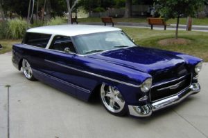 1955, Chevrolet, Chevy, Nomad, Super, Street, Pro, Touring, Custom, Blue, Hot, Usa, 1600×1200
