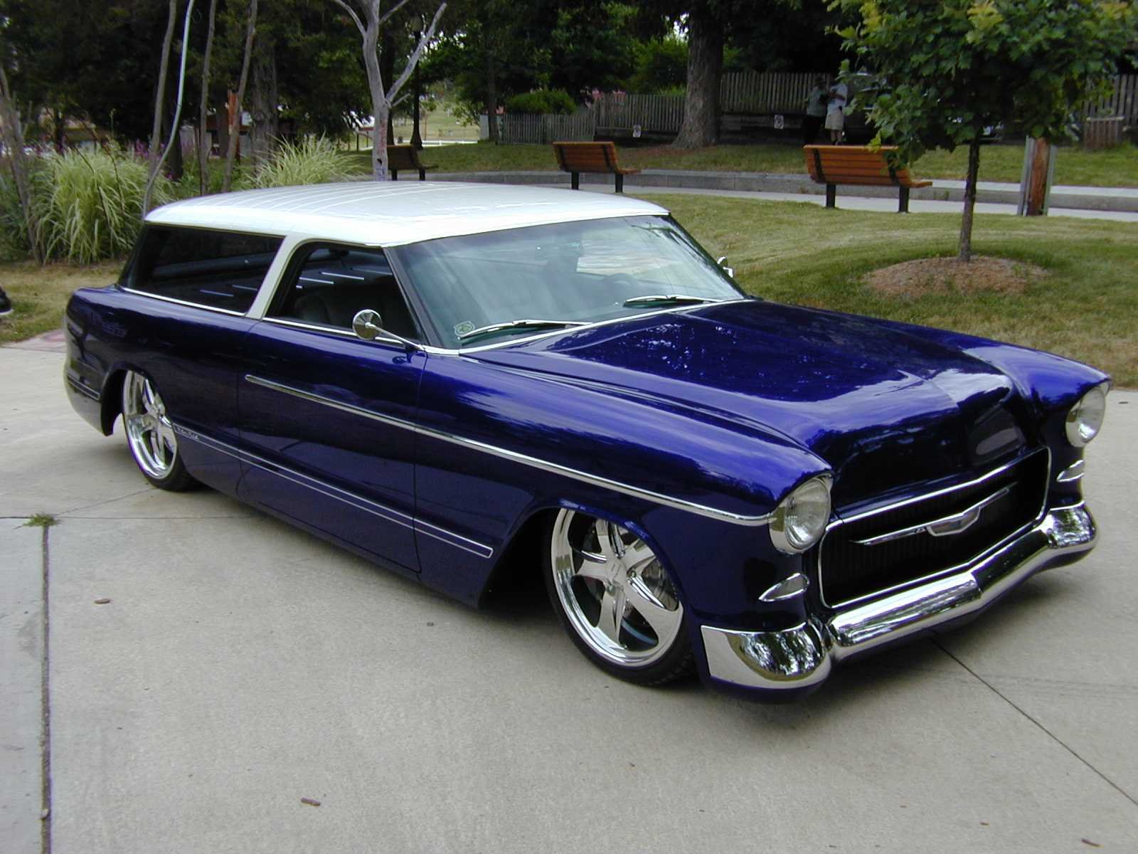 1955, Chevrolet, Chevy, Nomad, Super, Street, Pro, Touring, Custom, Blue, Hot, Usa, 1600x1200 Wallpaper