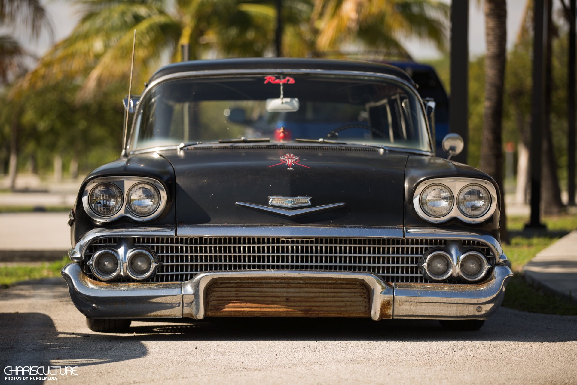 1958, Chevrolet, Chevy, Nomad, Wagaon, Lowrider, Low, Black, Primer, Usa, 1920x1280 01 Wallpaper