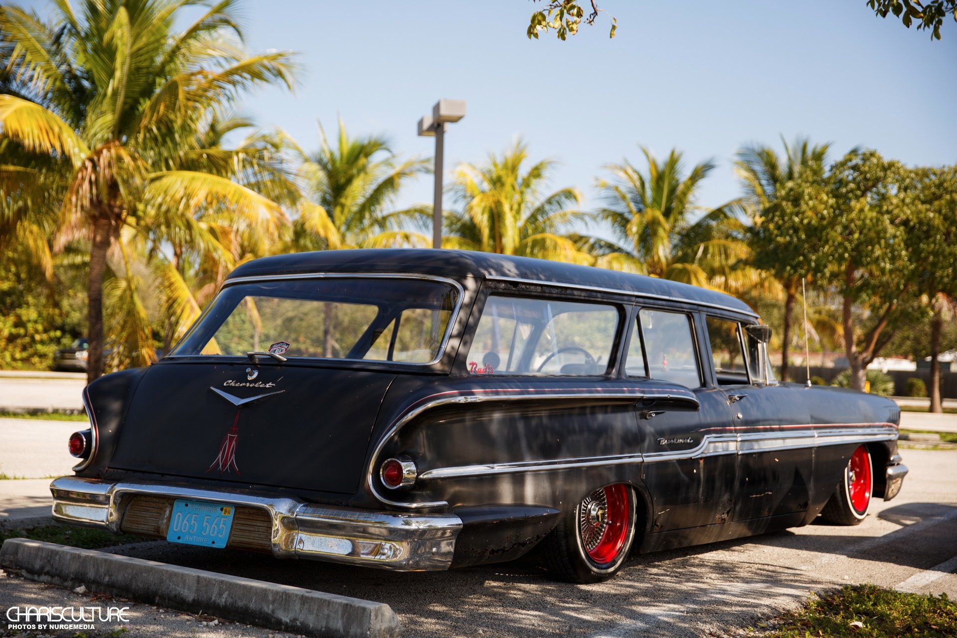 1958, Chevrolet, Chevy, Nomad, Wagaon, Lowrider, Low, Black, Primer, Usa, 1920x1280 03 Wallpaper