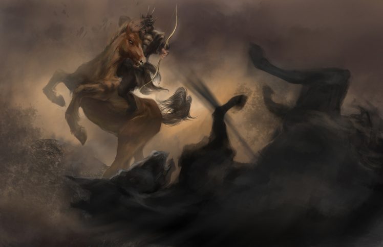 battles, Archers, Horses, Warriors, Fantasy HD Wallpaper Desktop Background