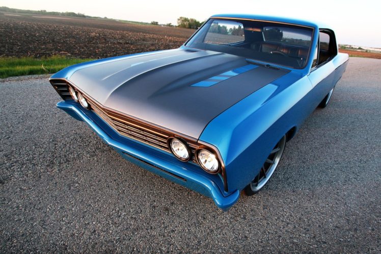 1967, Chevrolet, Chevy, Chevelle, Super, Street, Pro, Touring, Blue, Usa, 1600×1066 HD Wallpaper Desktop Background