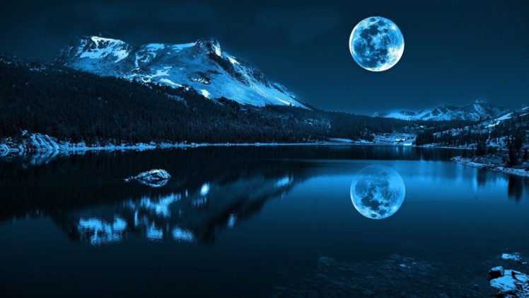 full, Moon, Sky, Beauty HD Wallpaper Desktop Background