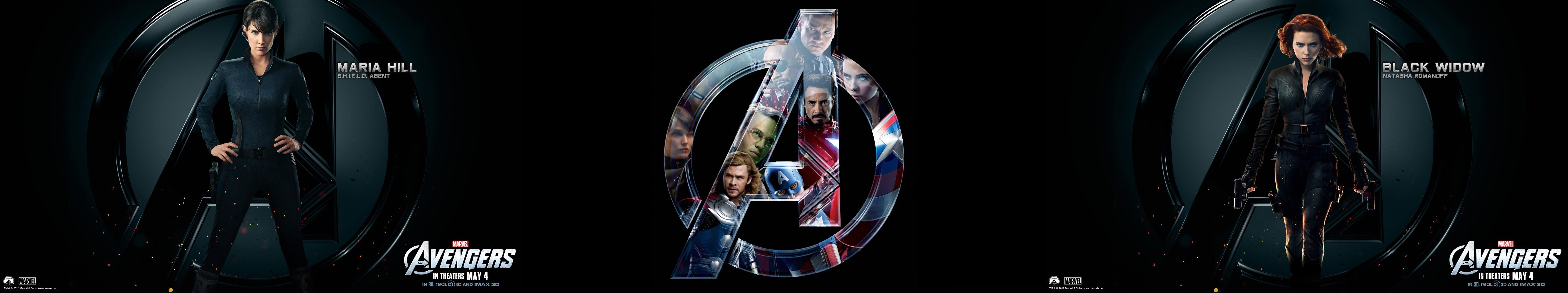 wallpaper, Mutiple, Triple, Multi, Three, Monitor, Screen, Movie, Tv, Television, Avenger Wallpaper