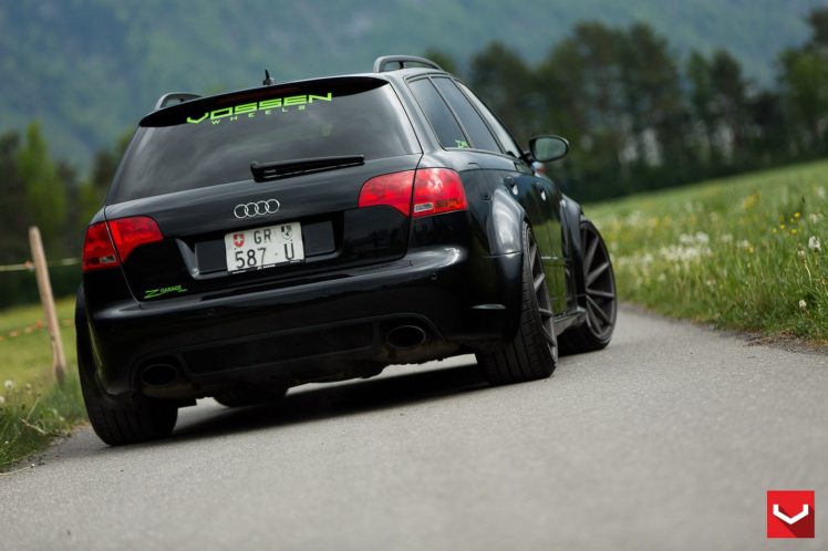 vossen, Wheels, Gallery, Audi, Rs4, Cars, Wagon, Black HD Wallpaper Desktop Background