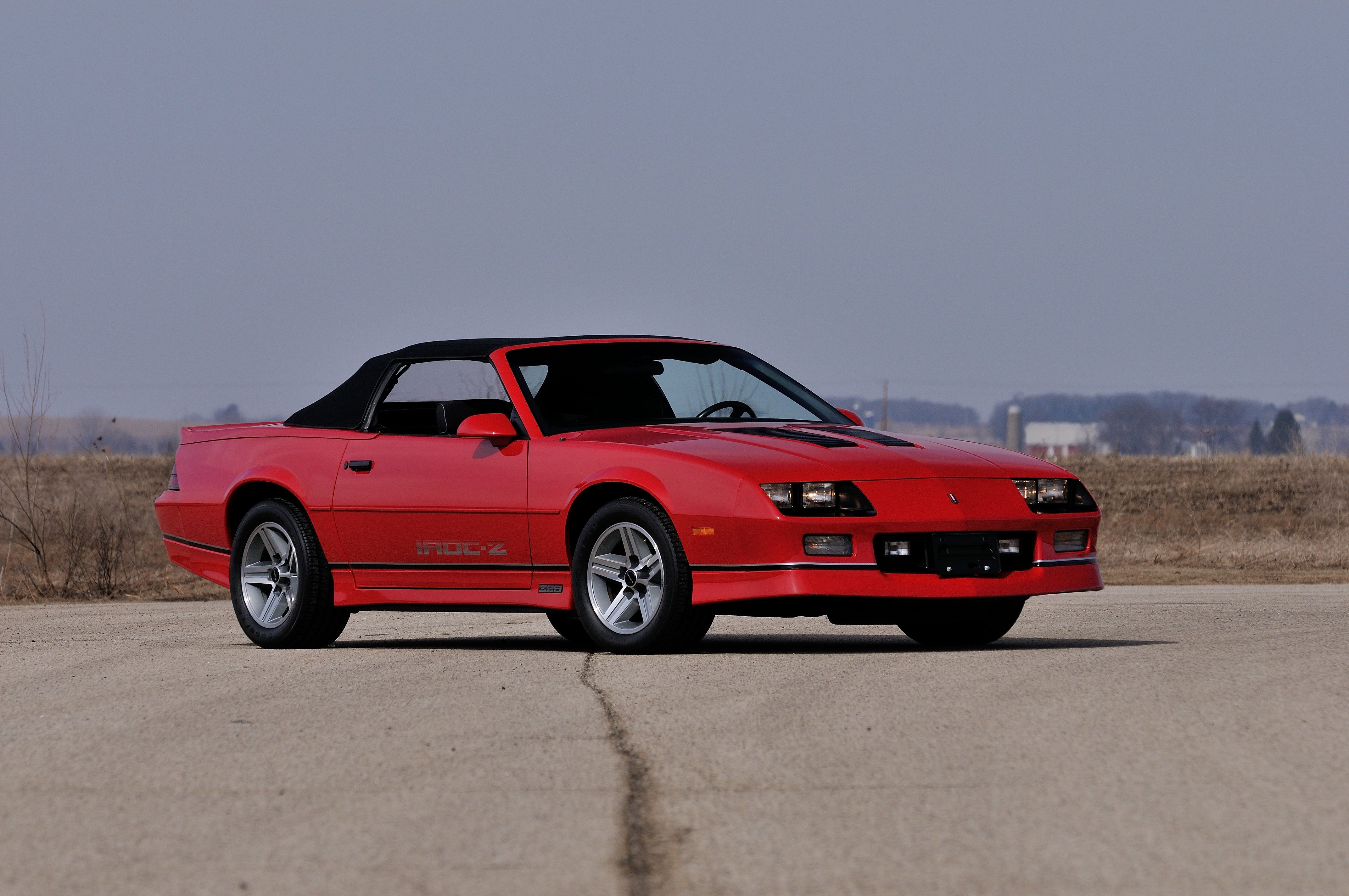 1987, Chevrolet, Camaro, Z28, Convertible, Muscle, Classic, Original, Red, Usa, 4288x2848 01 Wallpaper