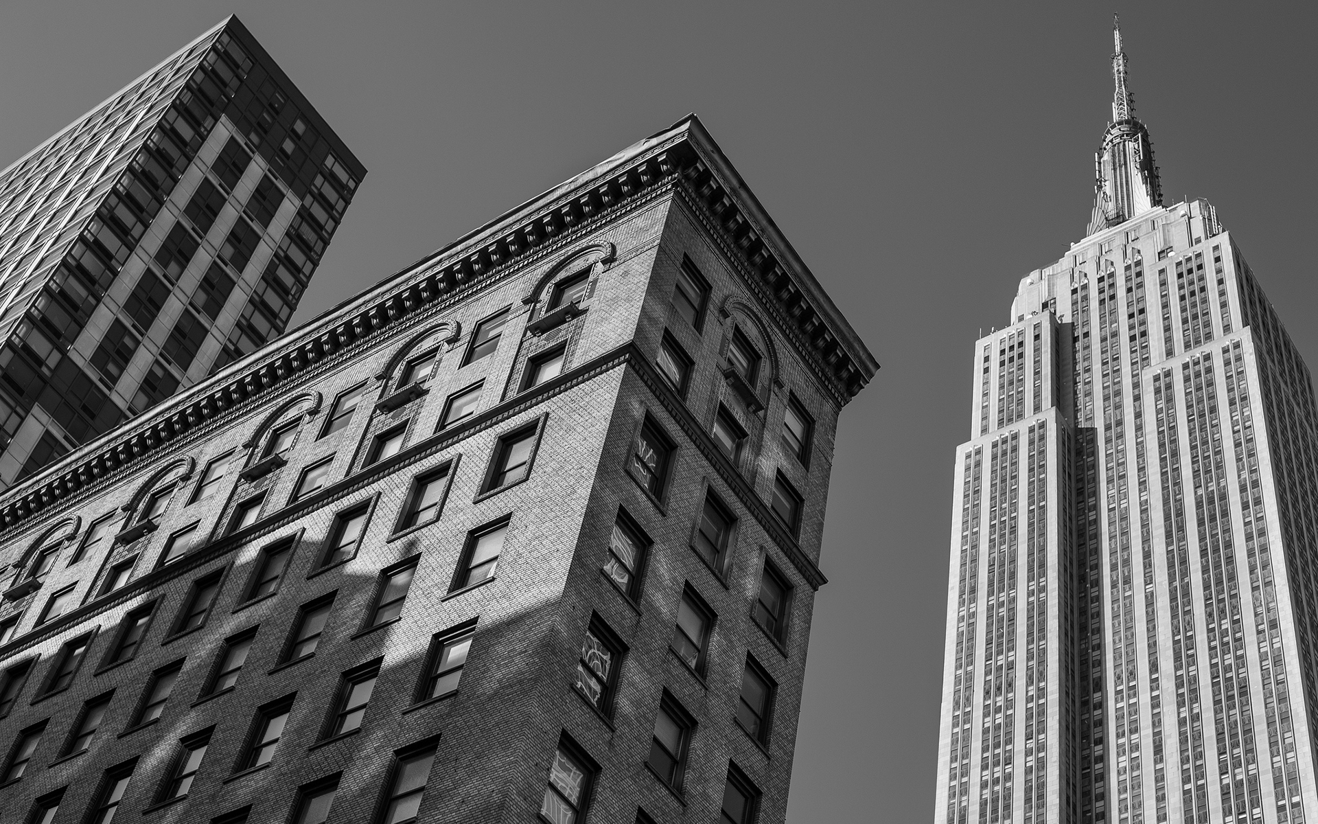 new, York, Buildings, Skyscrapers, Bw Wallpaper