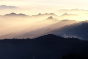 taiwan evening landscapes mountains nature