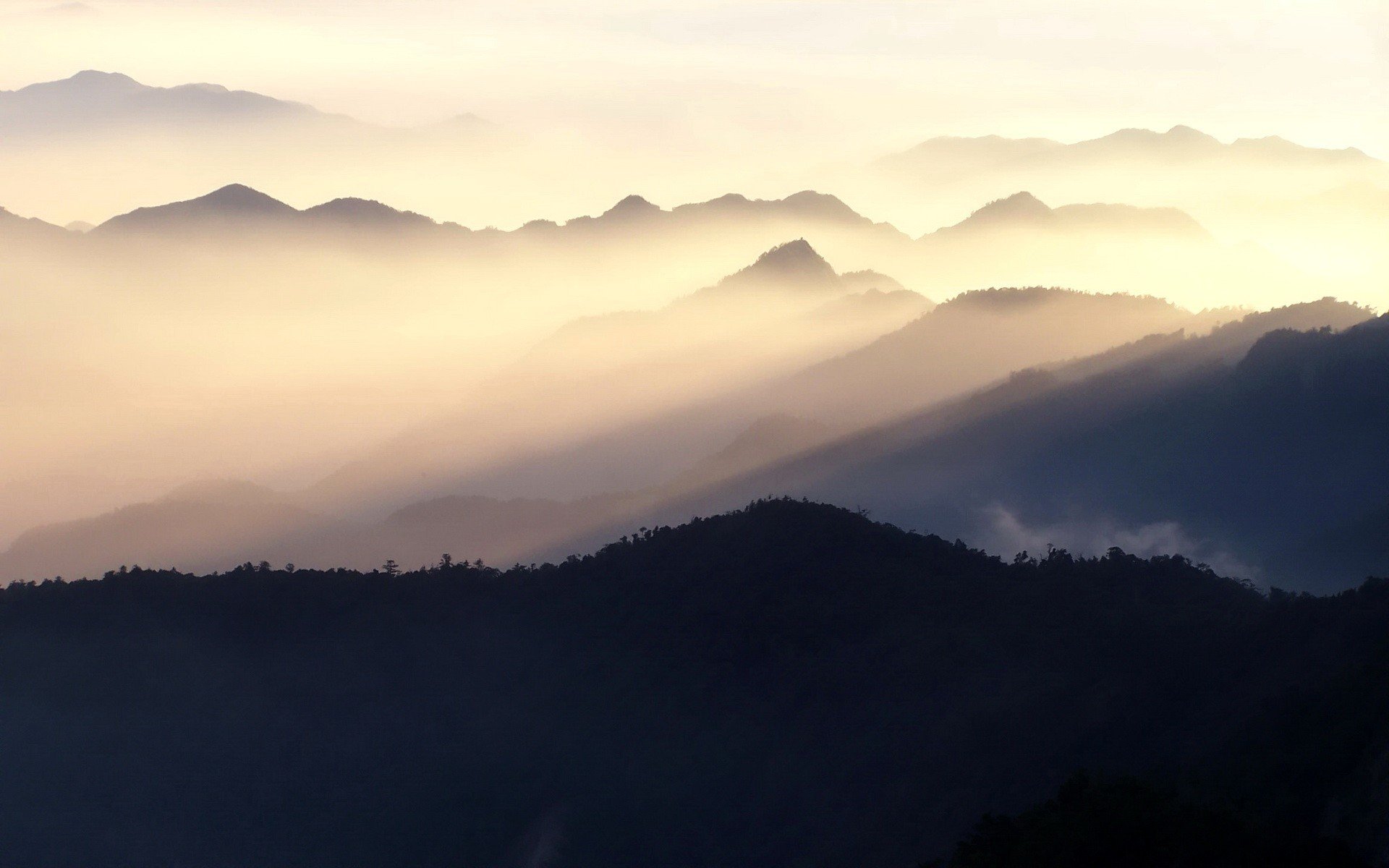 taiwan evening landscapes mountains nature Wallpaper