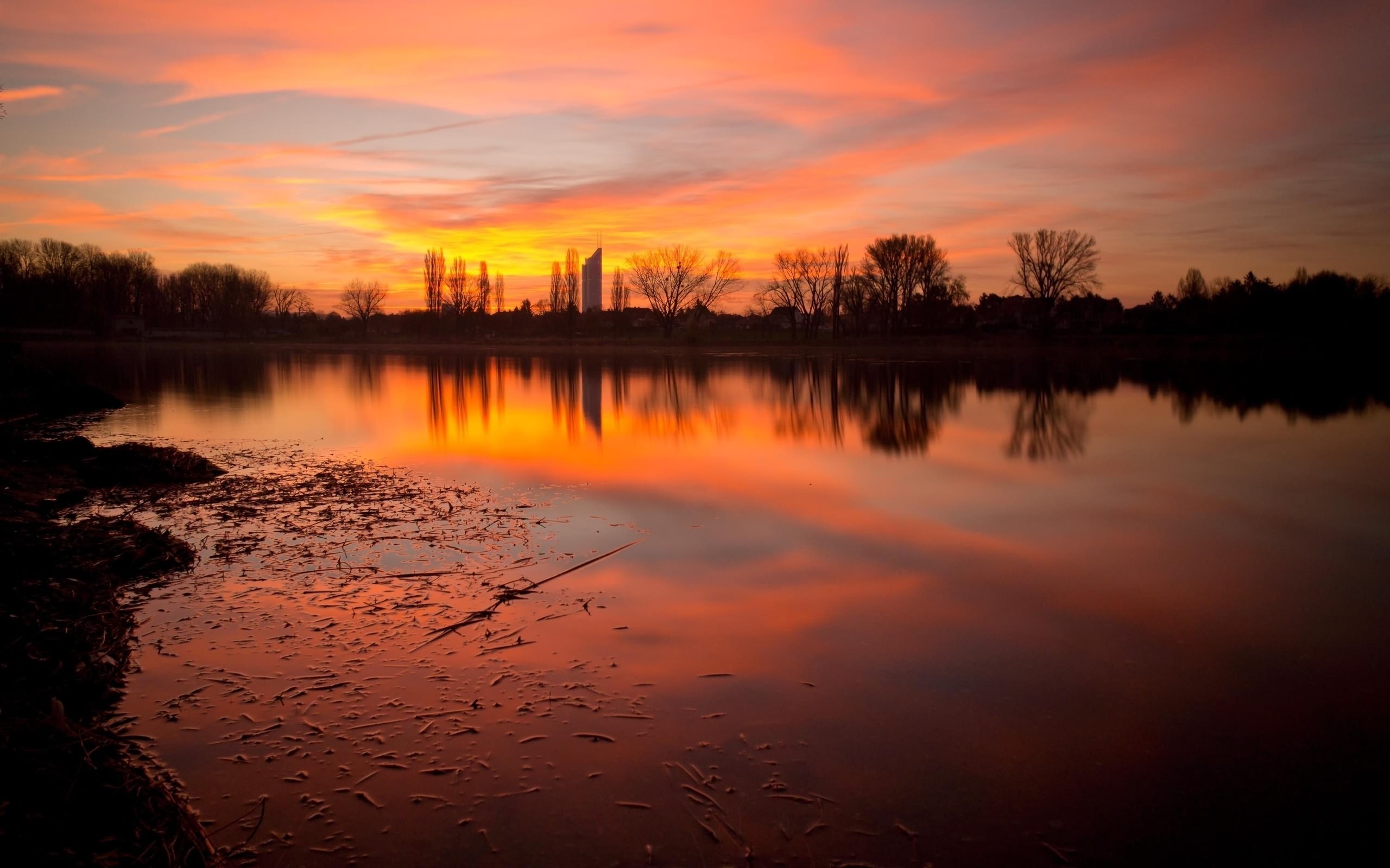 orange sky Wallpaper