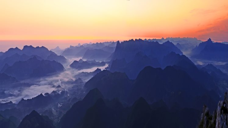 sunset, Mountains, Nature, Landscape HD Wallpaper Desktop Background