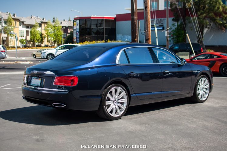 2014, Bentley, Flying, Spur, Blue, Cars, Luxury HD Wallpaper Desktop Background