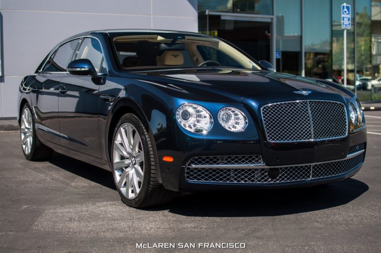 2014, Bentley, Flying, Spur, Blue, Cars, Luxury HD Wallpaper Desktop Background