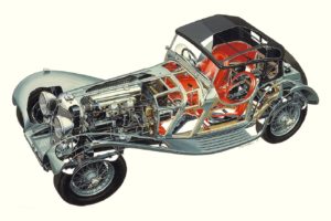 jaguar, Ss 100, 2l, Az, Litre, Roadster, 1936, Technical, Cutaway