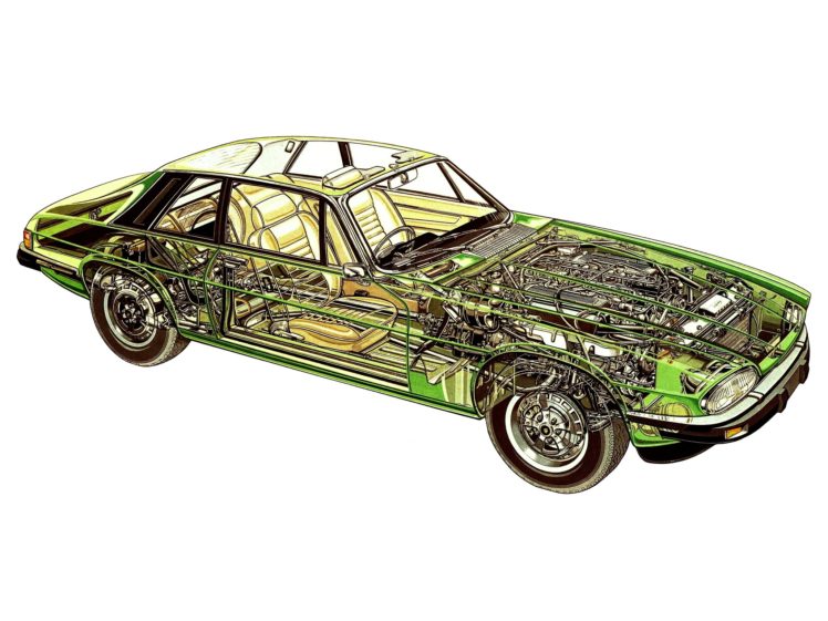 jaguar, Xj s, Uk spec, 1975, Coupe, Cars, Technical, Cutaway HD Wallpaper Desktop Background