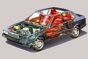 maserati, 425, Sedan, Cars, 1983, Cutaway, Technical, Car