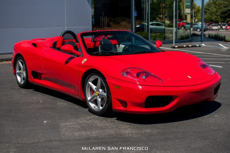 2001, Ferrari, 360, Spider, Convertible, Cars, Red HD Wallpaper Desktop Background