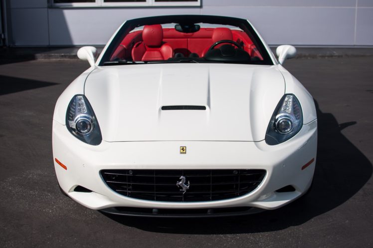 2010, Ferrari, California, Convertible, White HD Wallpaper Desktop Background