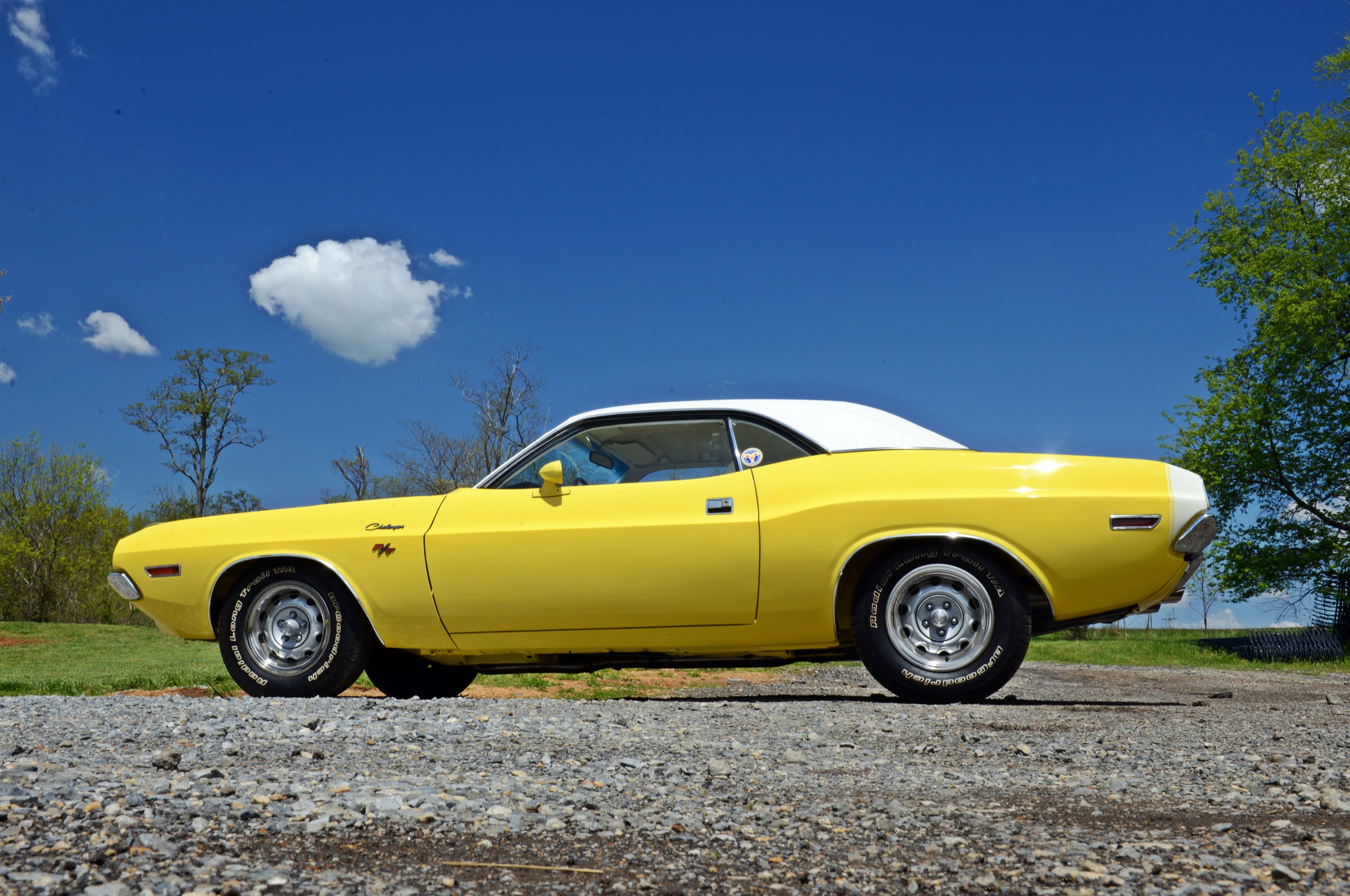 1970, Dodge, Challenger, Rt, Muscle, Classic, Old, Original, Yellow, Usa, 5435x3610 03 Wallpaper