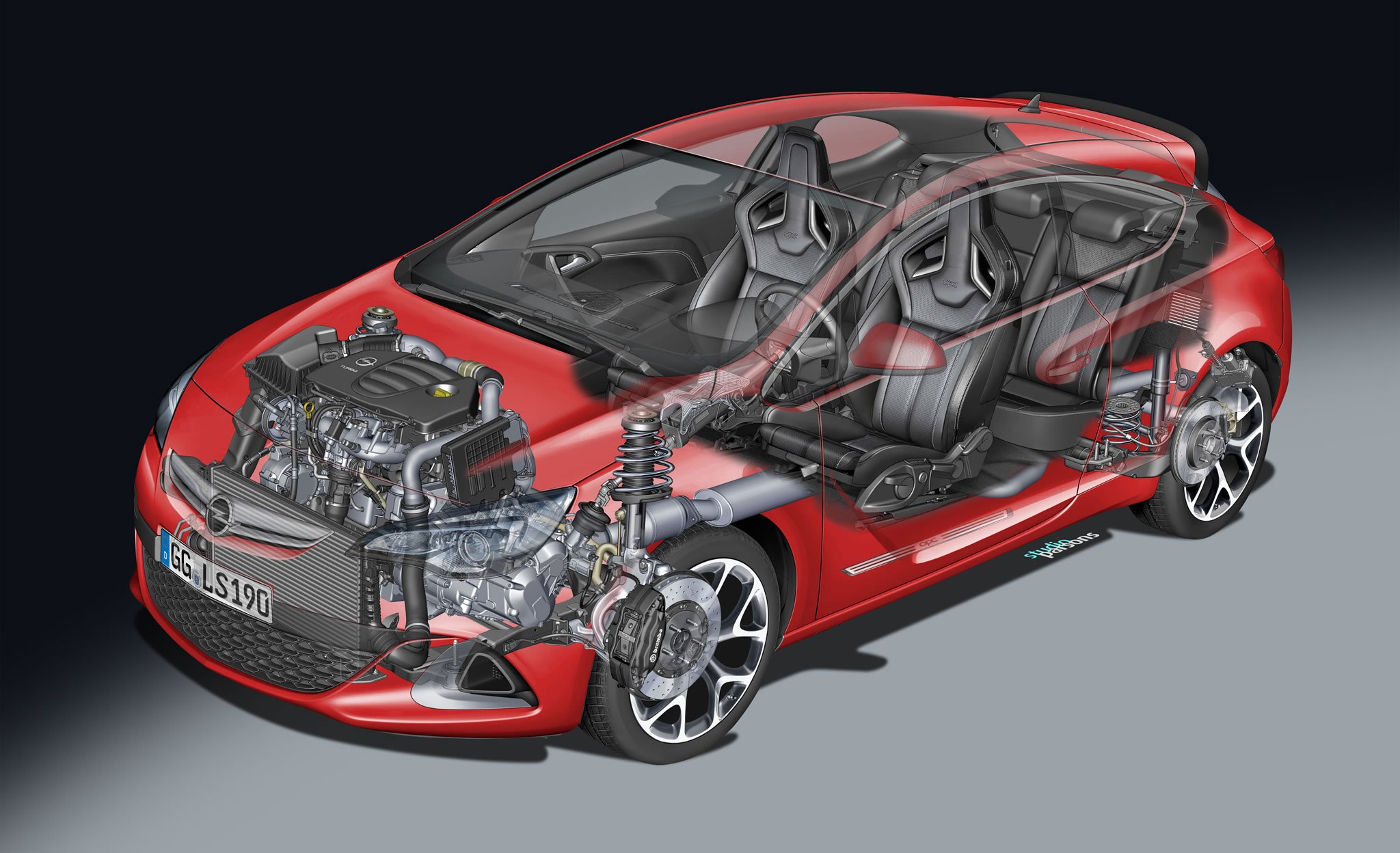 astra, 2013, Opel, Opc, Cutaway, Jpgy, Cars, Technical, Cutaway Wallpaper