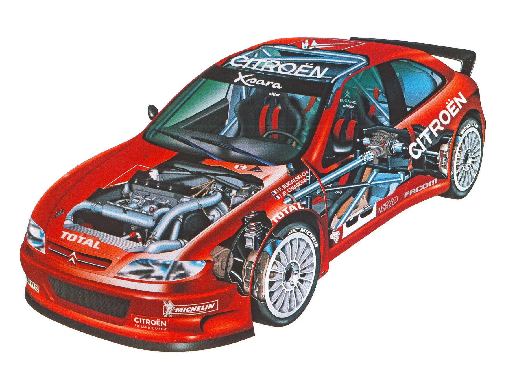 citroen, Xsara, Wrc, Rally, 2001, Cutaway, Cars, Technical, Cutaway Wallpaper