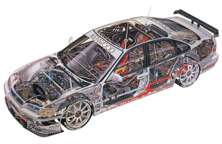 honda, Accord, Msd, Super, Touring, 1996, Cutaway, Cars, Technical, Cutaway HD Wallpaper Desktop Background