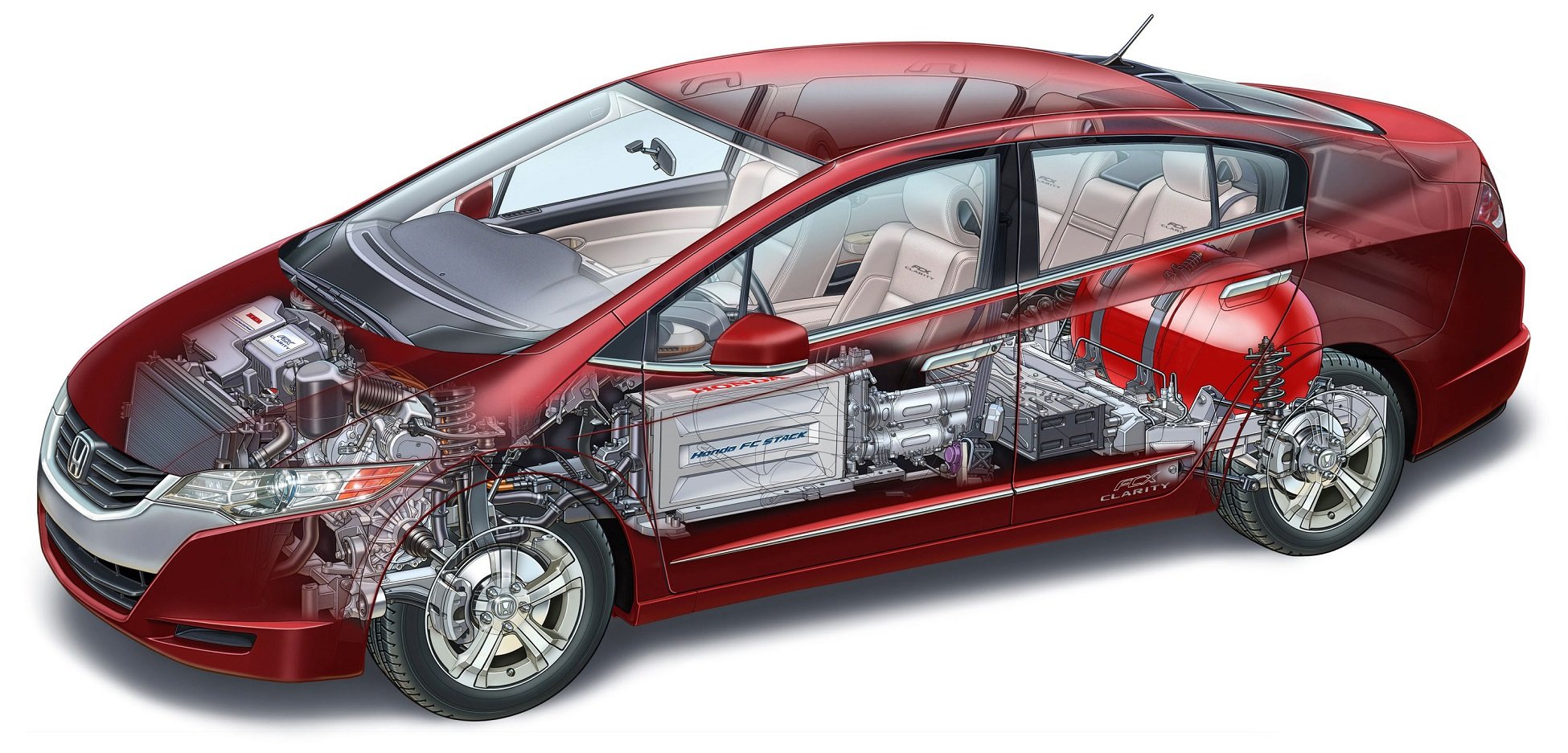 honda, Fcx, Clarity, Cars, Technical, Cutaway Wallpaper