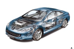 peugeot, 407, Coupe, 2004, Cars, Technical, Cutaway