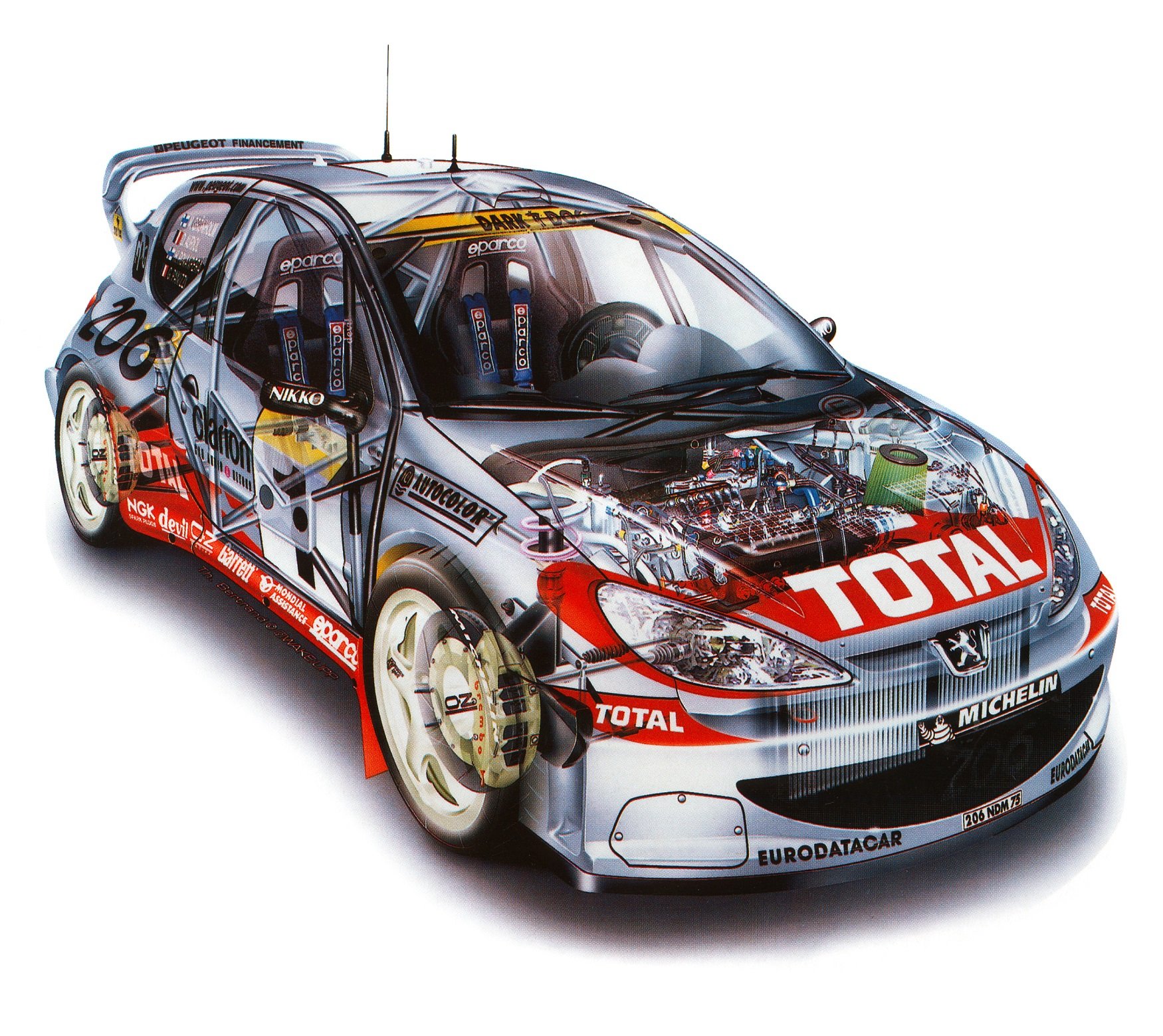 peugeot, 205, Turbo 16, Wrc, 2001, Cars, Technical, Cutaway Wallpaper