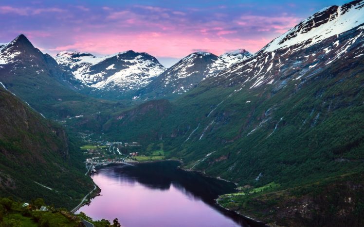 norway, Fjord, Mountains, Lake, Reflection HD Wallpaper Desktop Background