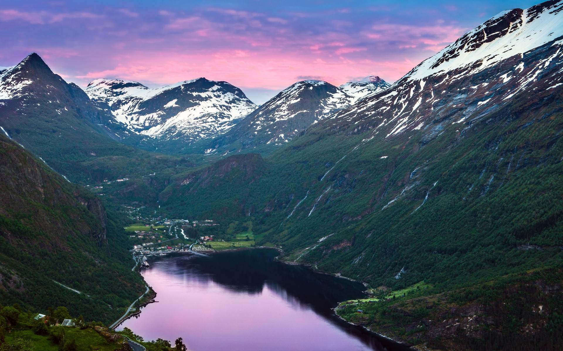 norway, Fjord, Mountains, Lake, Reflection Wallpaper