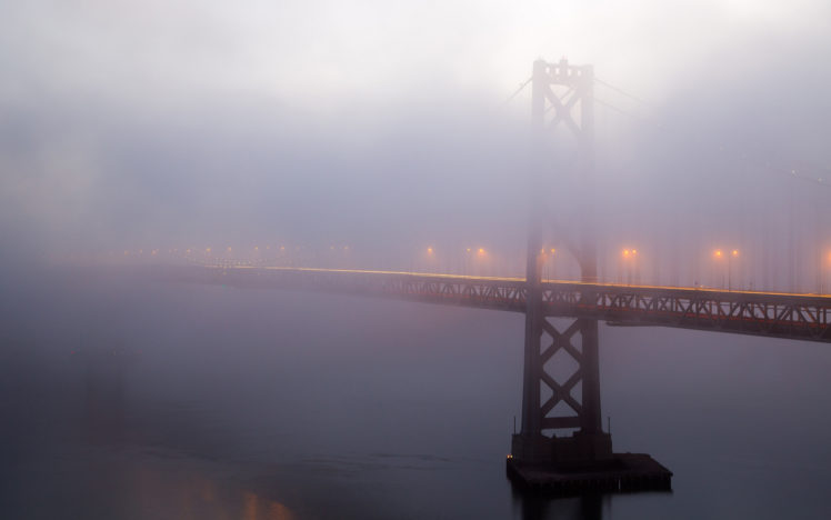 oakland, Bridge, Bridge, Fog, Mist, San, Francisco, Ocean HD Wallpaper Desktop Background
