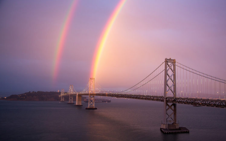 oakland, Bridge, Rainbow, Bridge, San, Francisco, Ocean HD Wallpaper Desktop Background
