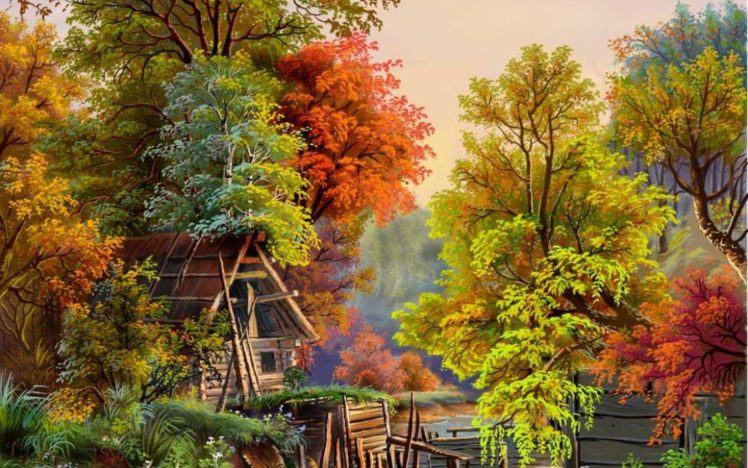 pintura, Arte, Naturaleza, Colores HD Wallpaper Desktop Background
